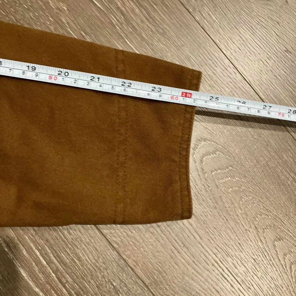 J‎ Crew Wallace Barnes Utility Jacket Mens S Brown Duck Canvas Corduroy Collar